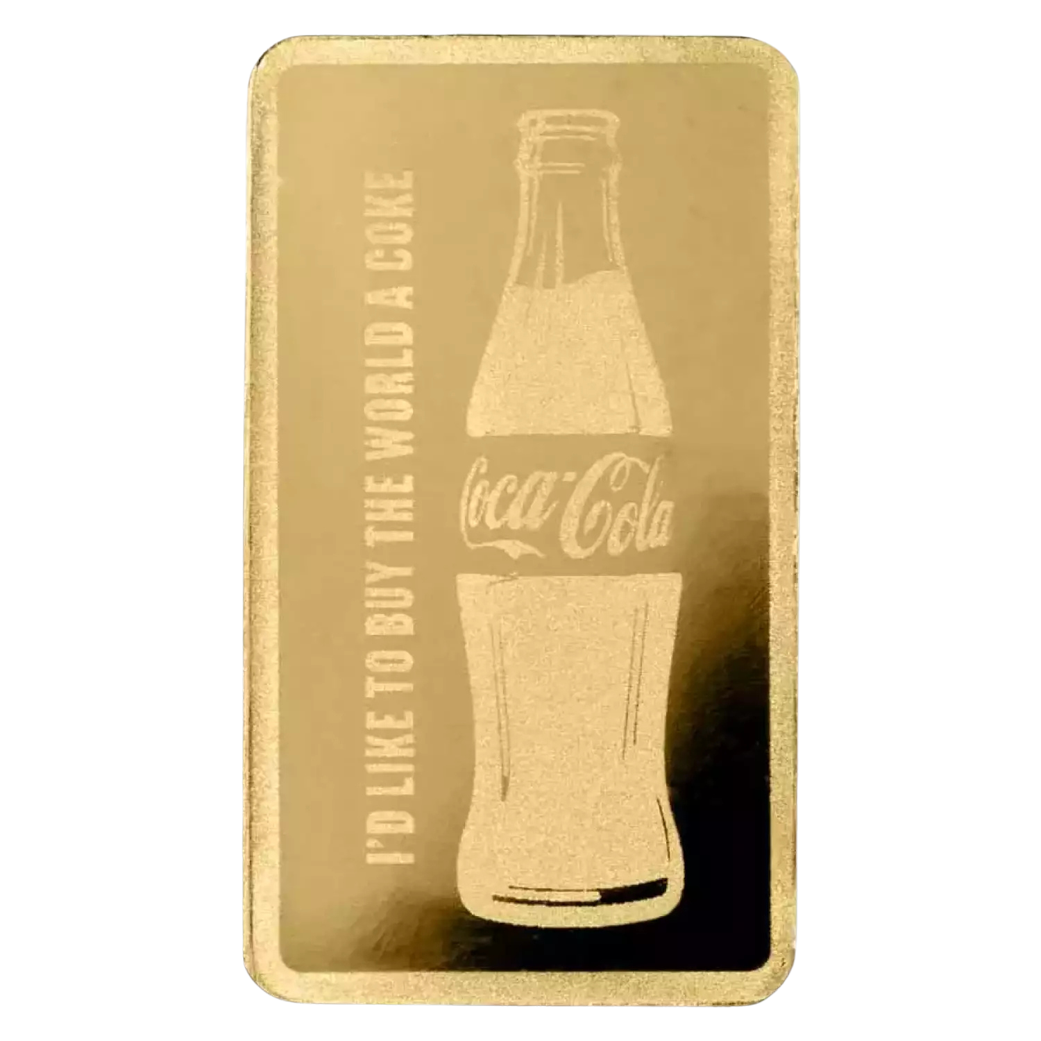 Coca-Cola half gram gold bar bottle design