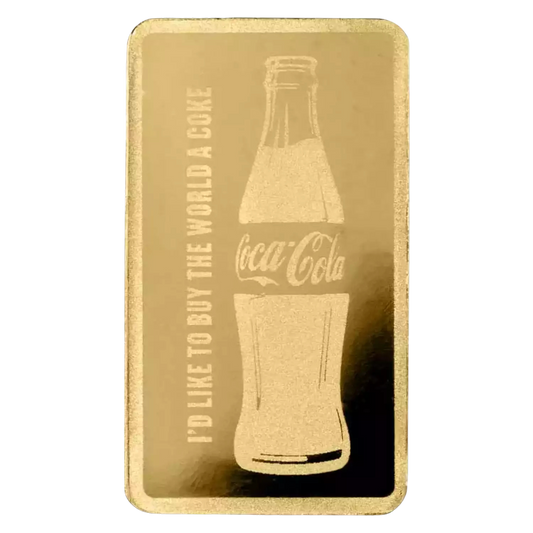 Coca-Cola half gram gold bar bottle design