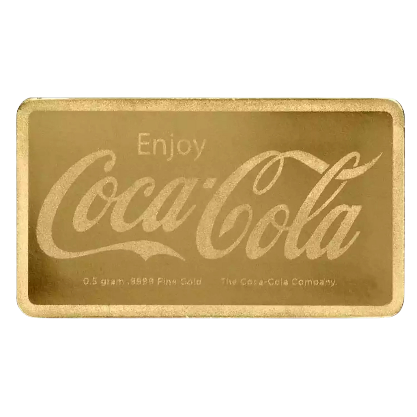 Coca-Cola half gram gold bar logo design