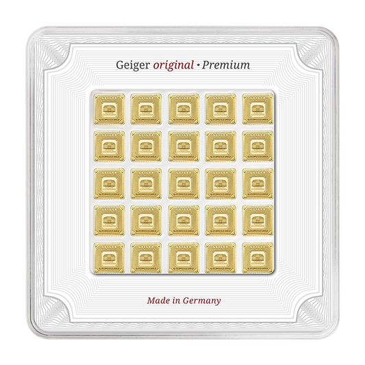 Geiger Original - Multicard 25 x 1g Gold Bars in capsule
