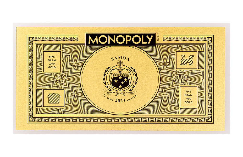 PAMP 5g Gold Monopoly Currency Note