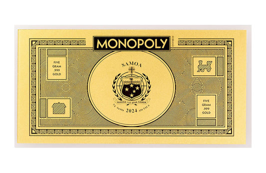 PAMP 5g Gold Monopoly Currency Note