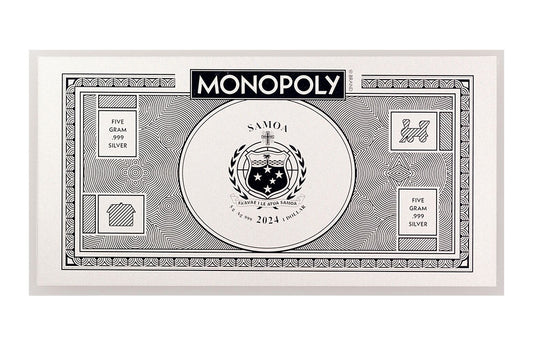 PAMP 5g Silver Monopoly Currency Note