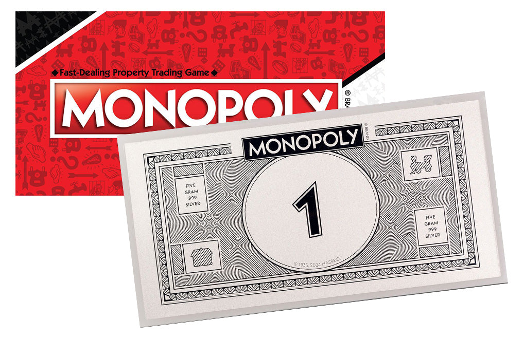 PAMP 5g Silver Monopoly Currency Note