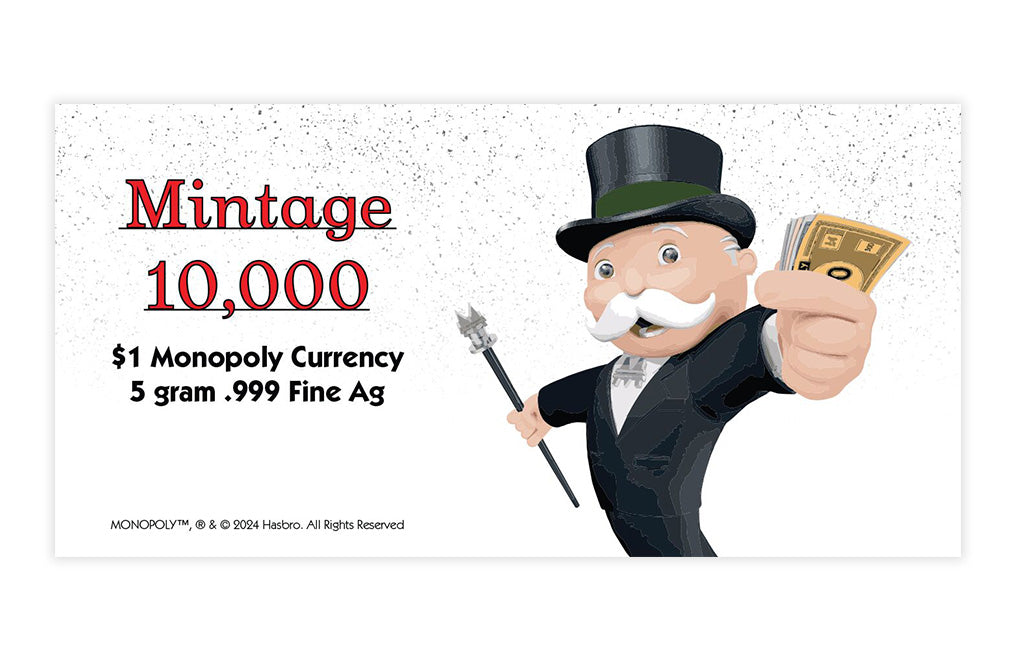 PAMP 5g Silver Monopoly Currency Note