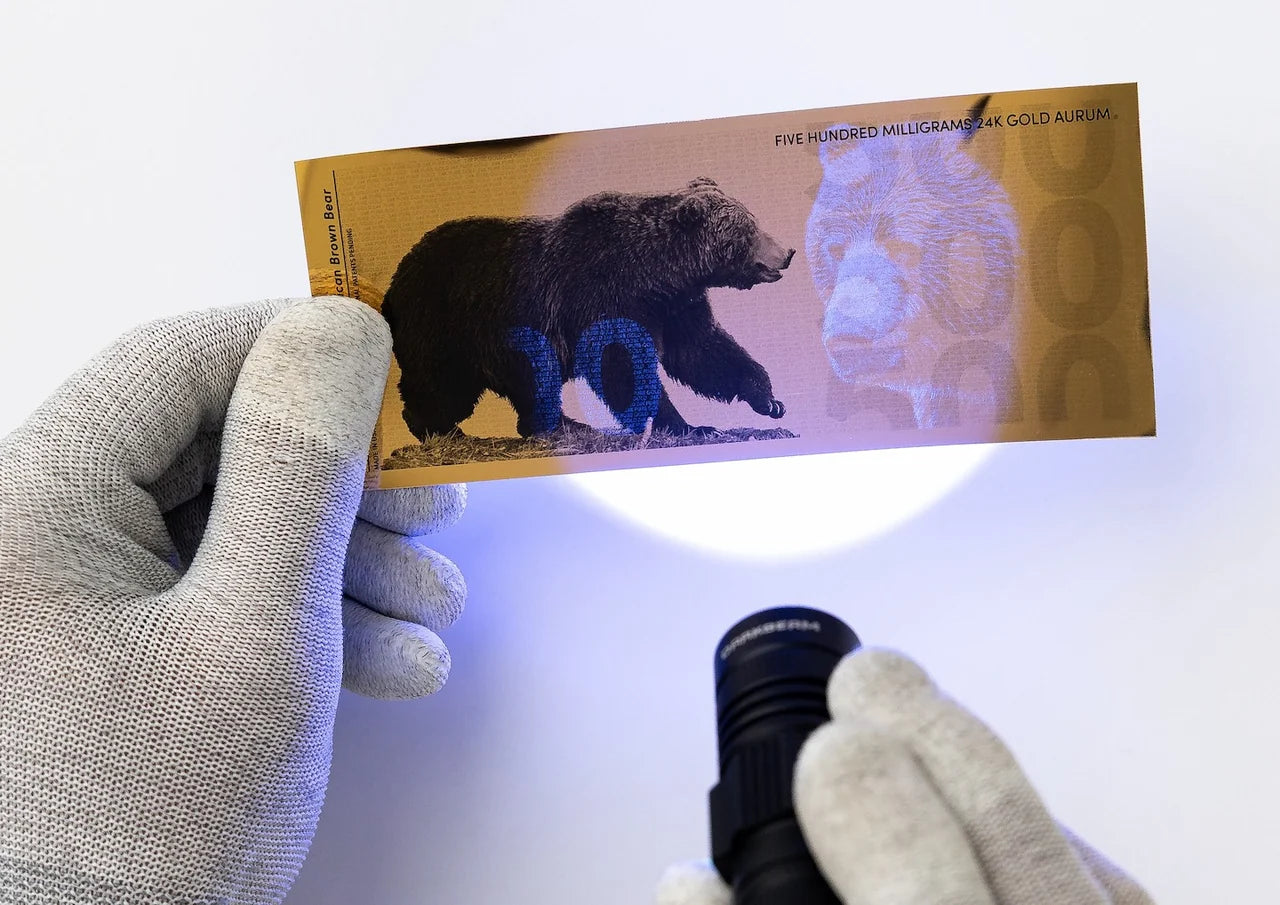 Brown Bear Aurum® 500mg 24k Gold Note