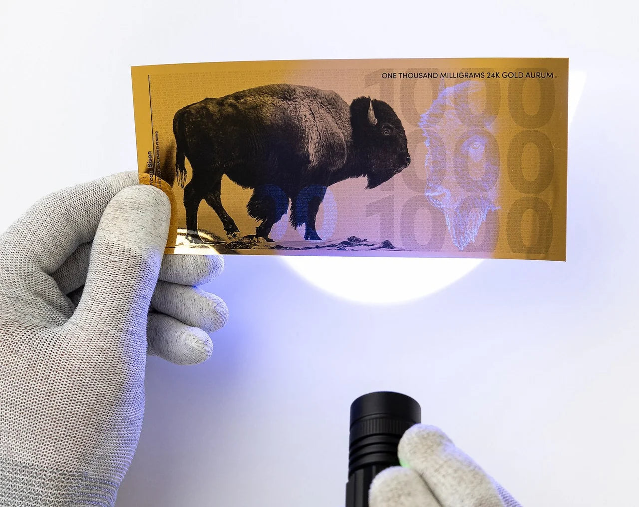 American Bison Aurum® 1000mg (One Gram) 24k Gold Note