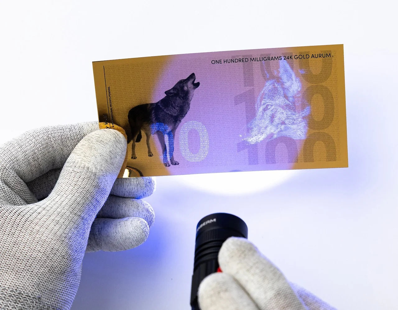 Gray Wolf Aurum® 100mg 24k Gold Note