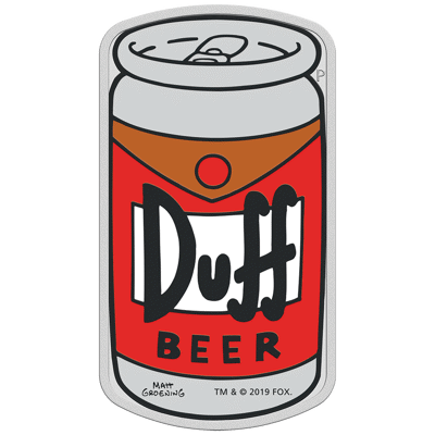 2019 The Simpsons™ – Duff Beer 1oz Silver Proof Coin