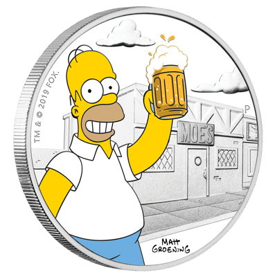 2019 The Simpsons™ – 5-Coin Silver Proof Family Set (5oz Total)