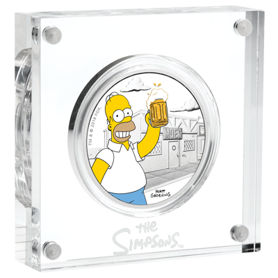 2019 The Simpsons™ – Homer Simpson 1oz Silver Proof Coin