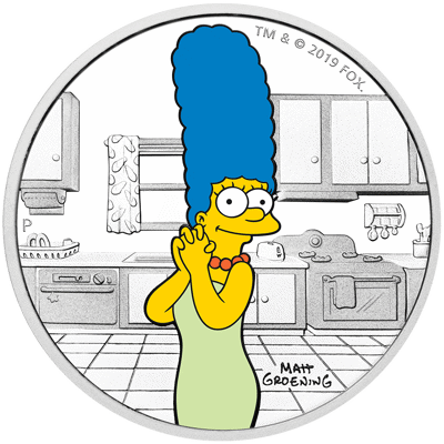 2019 The Simpsons™ – Marge Simpson 1oz Silver Proof Coin