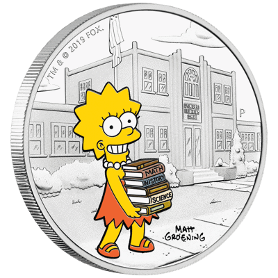 2019 The Simpsons™ – 5-Coin Silver Proof Family Set (5oz Total)