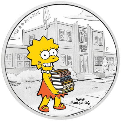 2019 The Simpsons™ – Lisa Simpson 1oz Silver Proof Coin