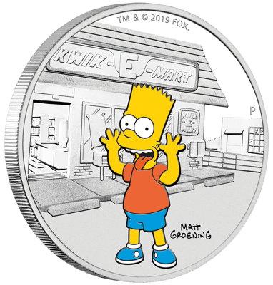2019 The Simpsons™ – 5-Coin Silver Proof Family Set (5oz Total)