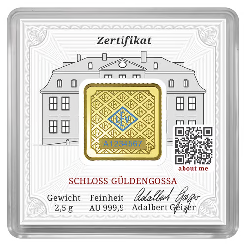 Geiger Original - 2.5g Gold Bar in capsule