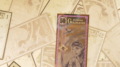50 Florida Goldback | Aurum Gold Foil Note (24k)