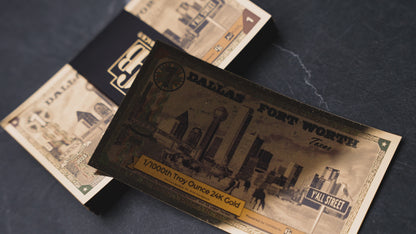 1 Dallas Fort Worth Texas Goldback | Aurum Gold Foil Note (24k)