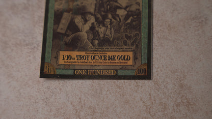 100 Arizona Goldback | Aurum Gold Foil Note (24k)