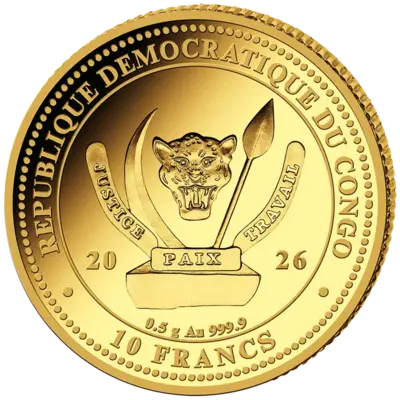 2026 Congo Shark – World's Wildlife 0.5g Gold Proof Coin