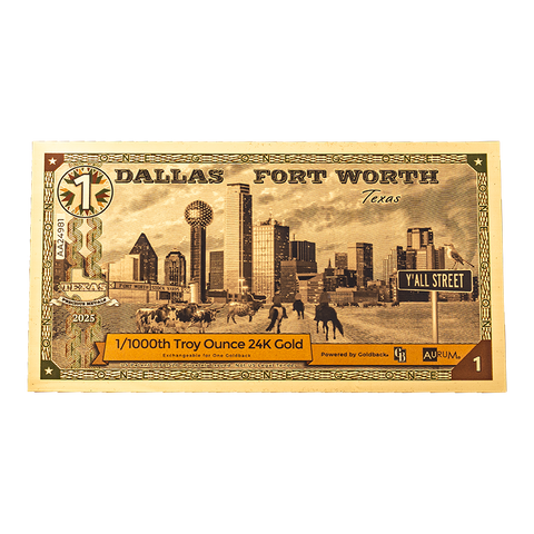 1 Dallas Fort Worth Texas Goldback