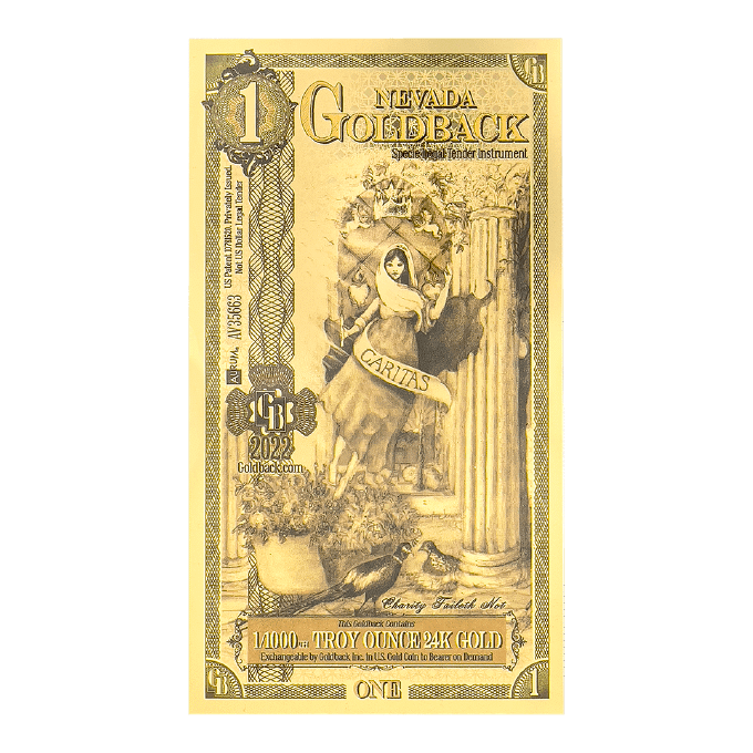 2022 1 Nevada Goldback front