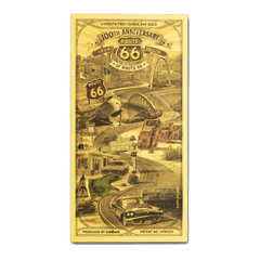1 Route 66 Goldback - 100th Anniversary Edition | Aurum Gold Foil Note (24k)