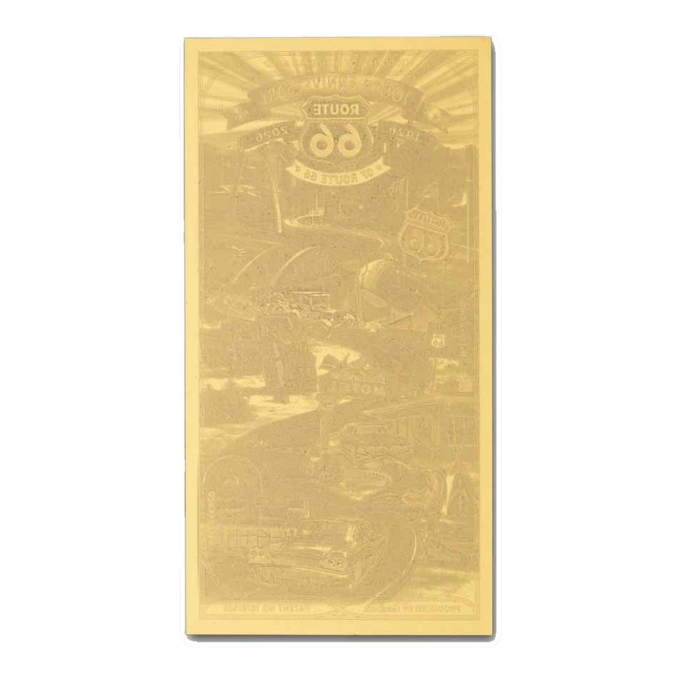 1 Route 66 Goldback 100th Anniversary gold note - back
