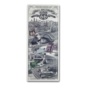 1 Route 66 Silverback 100th Anniversary silver note - front