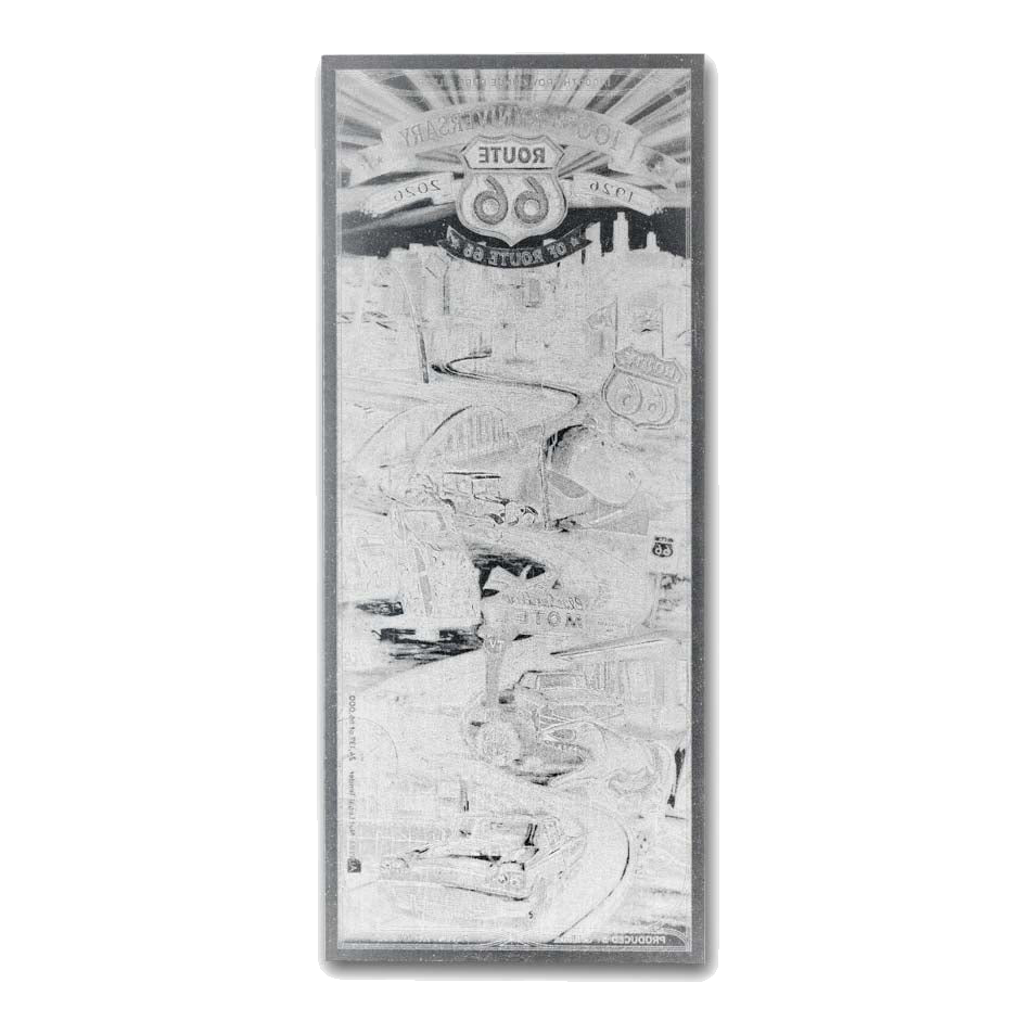 1 Route 66 Silverback 100th Anniversary silver note - back