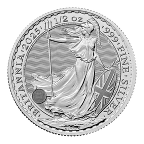 1oz silver Britannia – half-ounce silver Britannia from the same 2025 range