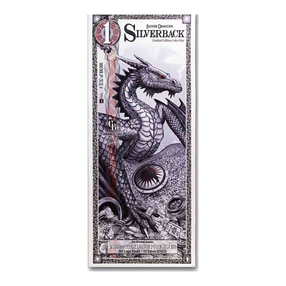 2024 1 Silverback Silver Note Silver Dragon - Red