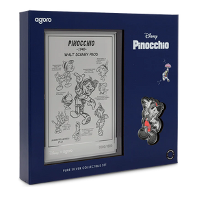 2026 Niue Disney Pinocchio 3/4oz Silver Collectible & 5g Foil Set – set in its Disney Pinocchio presentation box