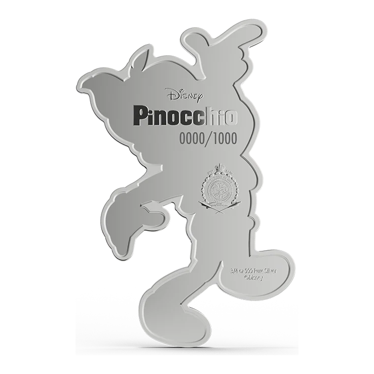 2026 Niue Disney Pinocchio 3/4oz Silver Collectible & 5g Foil Set – back