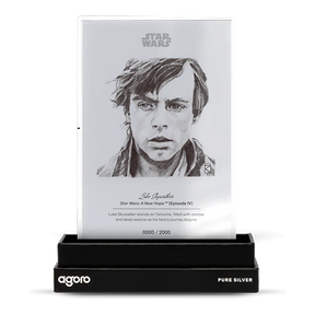2026 Niue Star Wars Luke Skywalker 5g Silver Foil – foil on its display stand