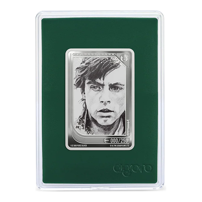 2026 Niue Star Wars Trading Coins 1oz Silver & Gold Coin – trading coin in its green card