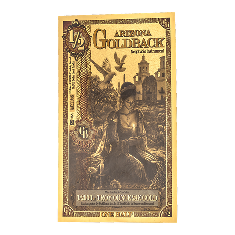 ½ Arizona Goldback - Aurum Gold Foil Note (24k)