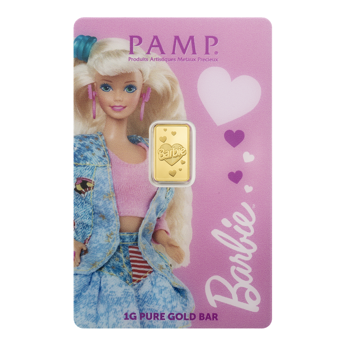 PAMP Suisse 2025 1g Gold Bar Barbie Valentine’s Day (In Assay)