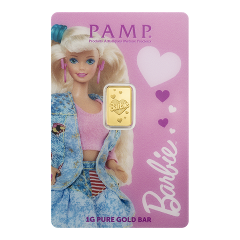 PAMP Suisse 2025 1g Gold Bar Barbie Valentine’s Day (In Assay)