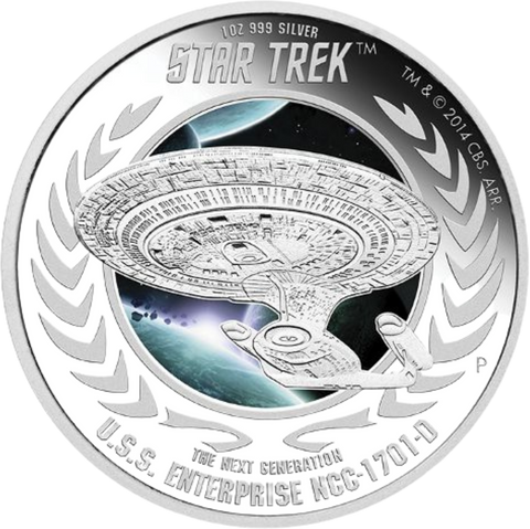 Star Trek USS Enterprise 1 oz silver proof coin